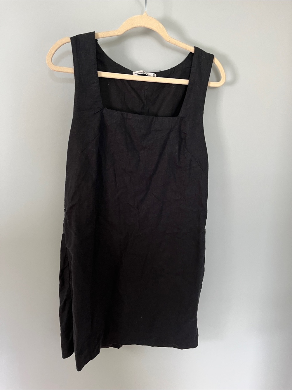 Black Abercrombie Linen Mini Shift Dress